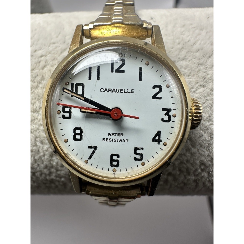 Caravelle By Bulova Watch Ladies 1974 N4 Manual Wind Easy Reader‎ 22MM 5.5" Q
